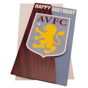 Aston Vila życzenia urodzinowe Crest Birthday Card