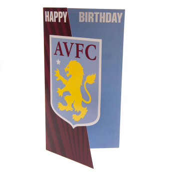 Aston Vila życzenia urodzinowe Crest Birthday Card