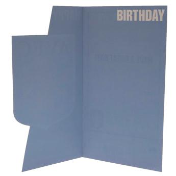 Aston Vila życzenia urodzinowe Crest Birthday Card