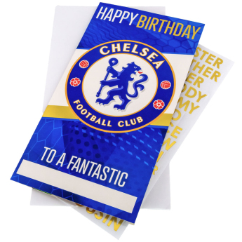 Chelsea kartka urodzinowa z naklejkami Personalised Birthday Card