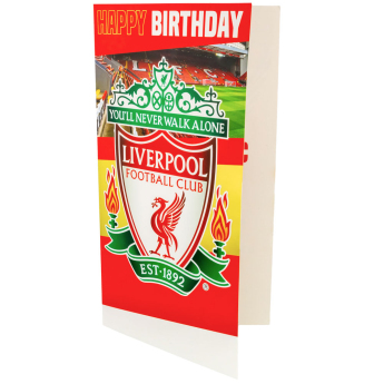 Liverpool kartka urodzinowa z naklejkami Personalised Birthday Card