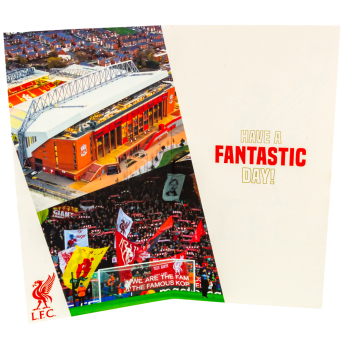 Liverpool kartka urodzinowa z naklejkami Personalised Birthday Card
