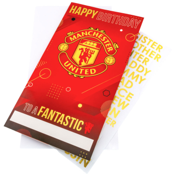 Manchester United kartka urodzinowa z naklejkami Personalised Birthday Card