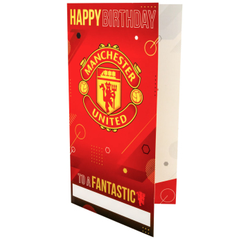 Manchester United kartka urodzinowa z naklejkami Personalised Birthday Card