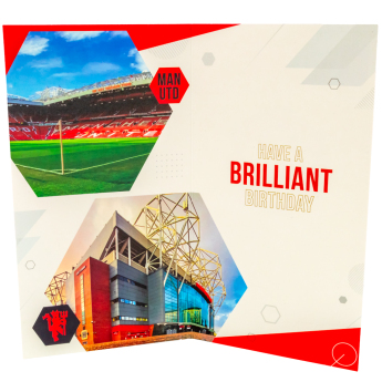 Manchester United kartka urodzinowa z naklejkami Personalised Birthday Card