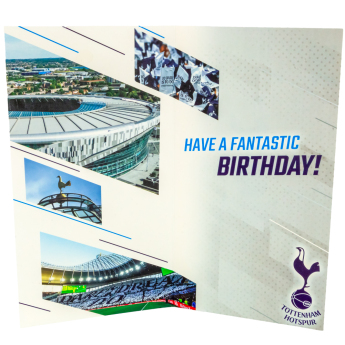 Tottenham kartka urodzinowa z naklejkami Personalised Birthday Card