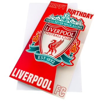 Liverpool życzenia urodzinowe Crest Birthday Card