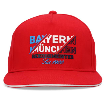 Bayern Monachium czapka flat baseballówka Rekordmeister red