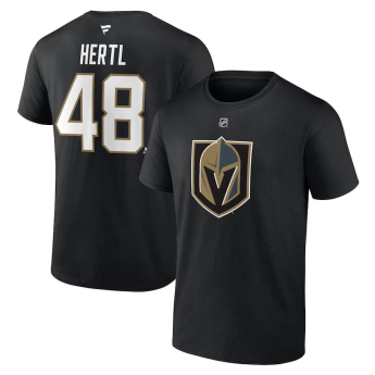 Vegas Golden Knights koszulka męska #48 Tomáš Hertl Black Authentic Stack Name & Number