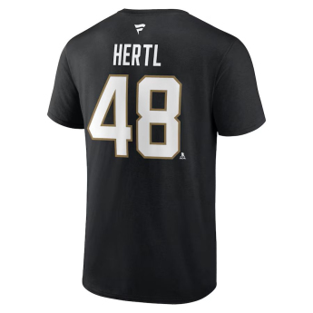 Vegas Golden Knights koszulka męska #48 Tomáš Hertl Black Authentic Stack Name & Number