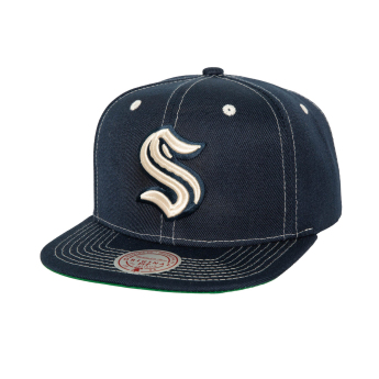 Seattle Kraken czapka flat baseballówka Contrast Natural Snapback Vintage