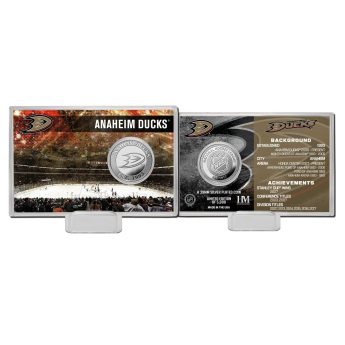 Anaheim Ducks Monety kolekcjonerskie History Silver Coin Card Limited Edition od 5000
