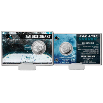 San Jose Sharks Monety kolekcjonerskie History Silver Coin Card Limited Edition od 5000