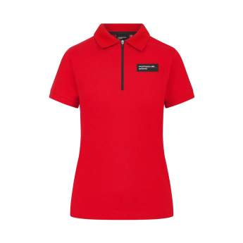 Porsche Motorsport damska koszulka polo small logo red F1 Team 2024