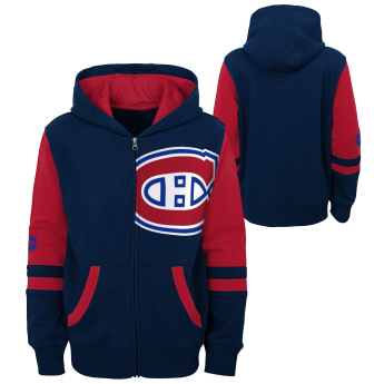 Montreal Canadiens dziecięca bluza z kapturem faceoff colorblocked fleece full-zip