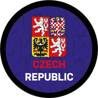 Reprezentacje hokejowe krążek Czech republic logo blue