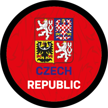 Reprezentacje hokejowe krążek Czech republic logo red