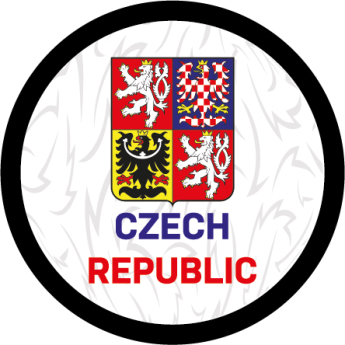 Reprezentacje hokejowe krążek Czech republic logo white