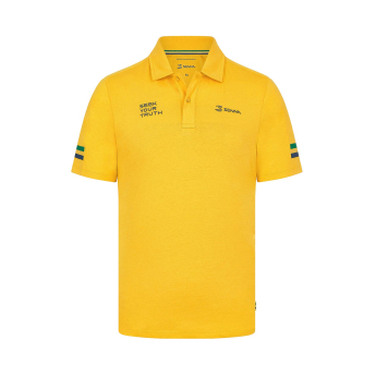 Ayrton Senna męska koszulka polo Stripe yellow 2024