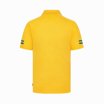 Ayrton Senna męska koszulka polo Stripe yellow 2024