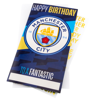 Manchester City życzenia Personalised Birthday Card
