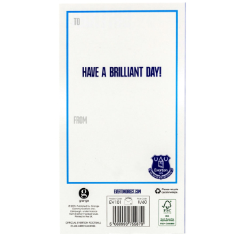 FC Everton życzenia Crest Birthday Card