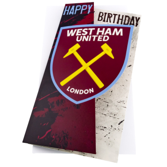 West Ham United życzenia Crest Birthday Card