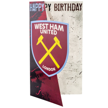 West Ham United życzenia Crest Birthday Card