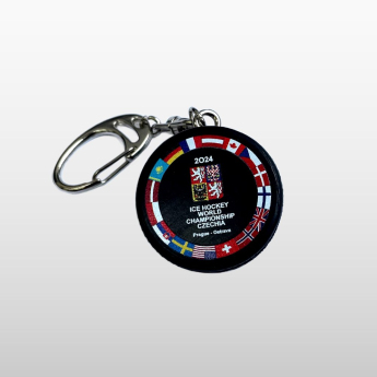 Reprezentacje hokejowe brelok do kluczy minipuk Ice Hockey World Championship Czechia MS 2024