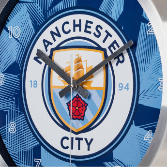 Manchester City zegar ścienny Geo Metal Wall Clock