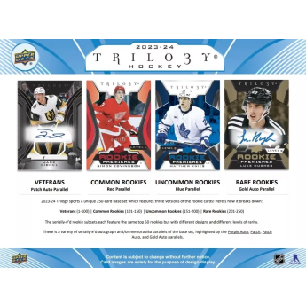 NHL pudełka karty hokejowe NHL 2023-24 Upper Deck Trilogy Hobby Box