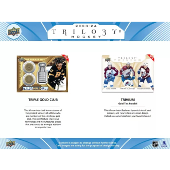 NHL pudełka karty hokejowe NHL 2023-24 Upper Deck Trilogy Hobby Box