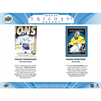 NHL pudełka karty hokejowe NHL 2023-24 Upper Deck Trilogy Hobby Box