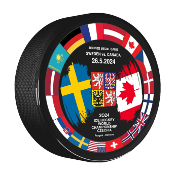 Reprezentacje hokejowe krążek Ice Hockey World Championship Czechia MS 2024 Dueling 26.5.2024 Sweden vs. Canada