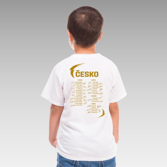 Reprezentacje hokejowe koszulka dziecięca HOŠI DĚKUJEM Ice Hockey World Championship Czechia MS 2024 GOLD EDITION White
