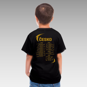 Reprezentacje hokejowe koszulka dziecięca Ice Hockey World Championship Czechia MS 2024 GOLD EDITION Black