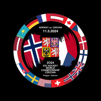 Reprezentacje hokejowe krążek Ice Hockey World Championship Czechia MS 2024 Dueling 11.5.2024 Norway vs. Czechia