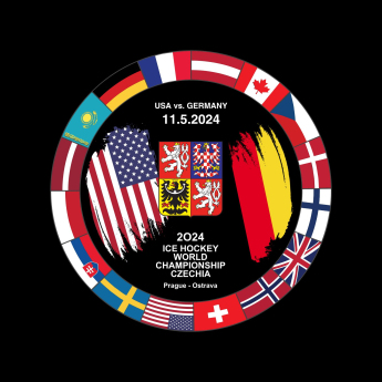 Reprezentacje hokejowe krążek Ice Hockey World Championship Czechia MS 2024 Dueling 11.5.2024 USA vs. Germany