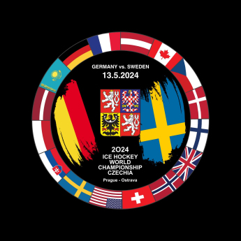 Reprezentacje hokejowe krążek Ice Hockey World Championship Czechia MS 2024 Dueling 13.5.2024 Germany vs. Sweden