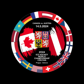 Reprezentacje hokejowe krążek Ice Hockey World Championship Czechia MS 2024 Dueling 14.5.2024 Canada vs. Austria