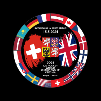 Reprezentacje hokejowe krążek Ice Hockey World Championship Czechia MS 2024 Dueling 15.5.2024 Switzerland vs. Great Britain