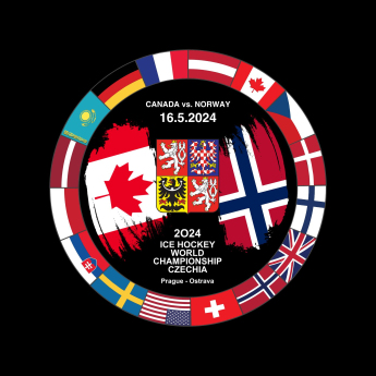 Reprezentacje hokejowe krążek Ice Hockey World Championship Czechia MS 2024 Dueling 16.5.2024 Canada vs. Norway