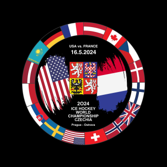 Reprezentacje hokejowe krążek Ice Hockey World Championship Czechia MS 2024 Dueling 16.5.2024 USA vs. France