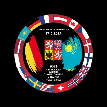 Reprezentacje hokejowe krążek Ice Hockey World Championship Czechia MS 2024 Dueling 17.5.2024 Germany vs. Kazakhstan