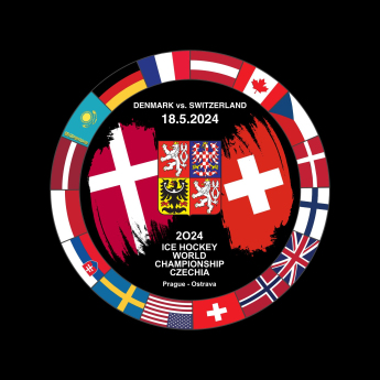 Reprezentacje hokejowe krążek Ice Hockey World Championship Czechia MS 2024 Dueling 18.5.2024 Denmark vs. Switzerland