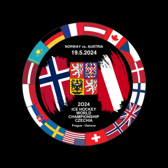 Reprezentacje hokejowe krążek Ice Hockey World Championship Czechia MS 2024 Dueling 19.5.2024 Norway vs. Austria