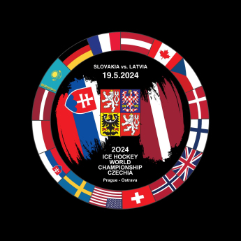 Reprezentacje hokejowe krążek Ice Hockey World Championship Czechia MS 2024 Dueling 19.5.2024 Slovakia vs. Latvia