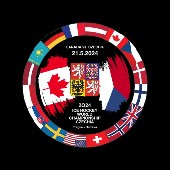 Reprezentacje hokejowe krążek Ice Hockey World Championship Czechia MS 2024 Dueling 21.5.2024 Canada vs. Czechia