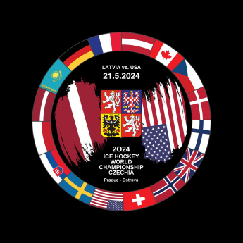 Reprezentacje hokejowe krążek Ice Hockey World Championship Czechia MS 2024 Dueling 21.5.2024 Latvia vs. USA