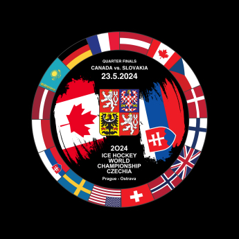 Reprezentacje hokejowe krążek Ice Hockey World Championship Czechia MS 2024 Dueling 23.5.2024 Canada vs. Slovakia